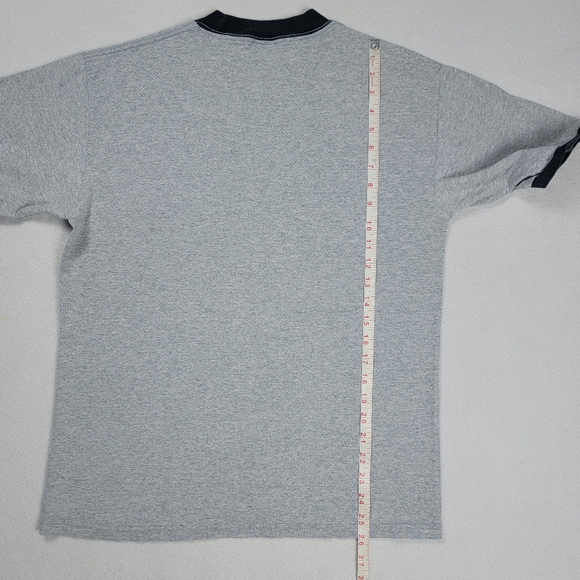Vintage Powerhouse Gym Ringer T-Shirt Men's Medium Gray Black Palm Beach, FL - Picture 9 of 10